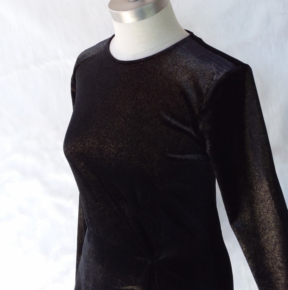MICHAEL KORS BLACK TOP GOLD GLITTER SIZE S - Picture 4 of 8